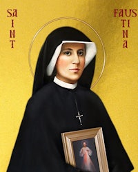 an image of a nun holding a picture of st tina